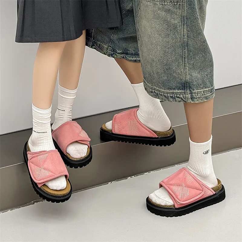 N6K8 Slip Resistant Abrasion Resistant Slide Slippers Unisex-14