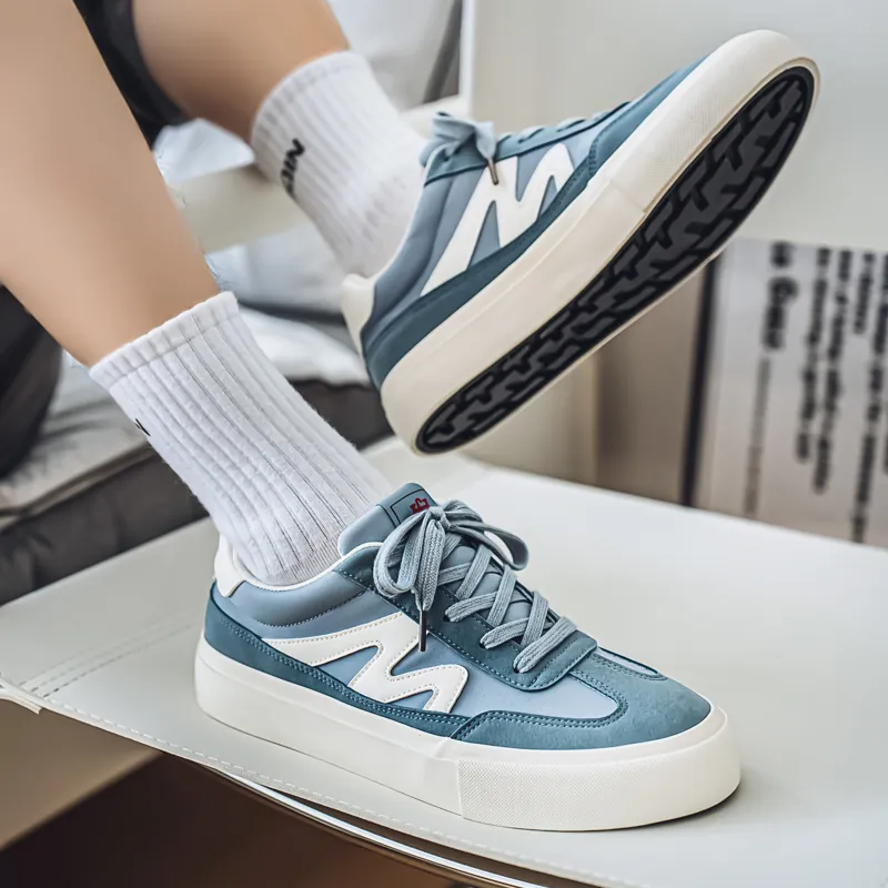 N6K8 Anti Slip Wear Resistant Low Top Skateboard Shoes Men's-14