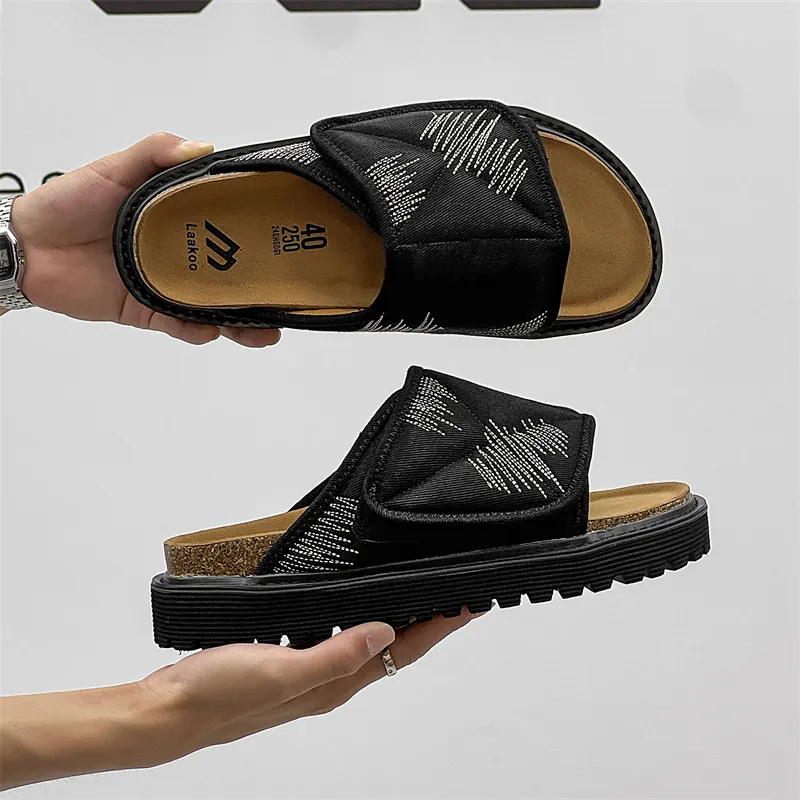 N6K8 Slip Resistant Abrasion Resistant Slide Slippers Unisex-2