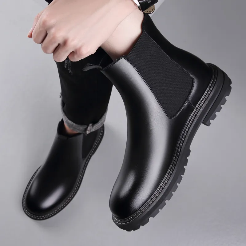 Cachiotti KAQIAODI Knee High Chelsea Boots Men's Black-5