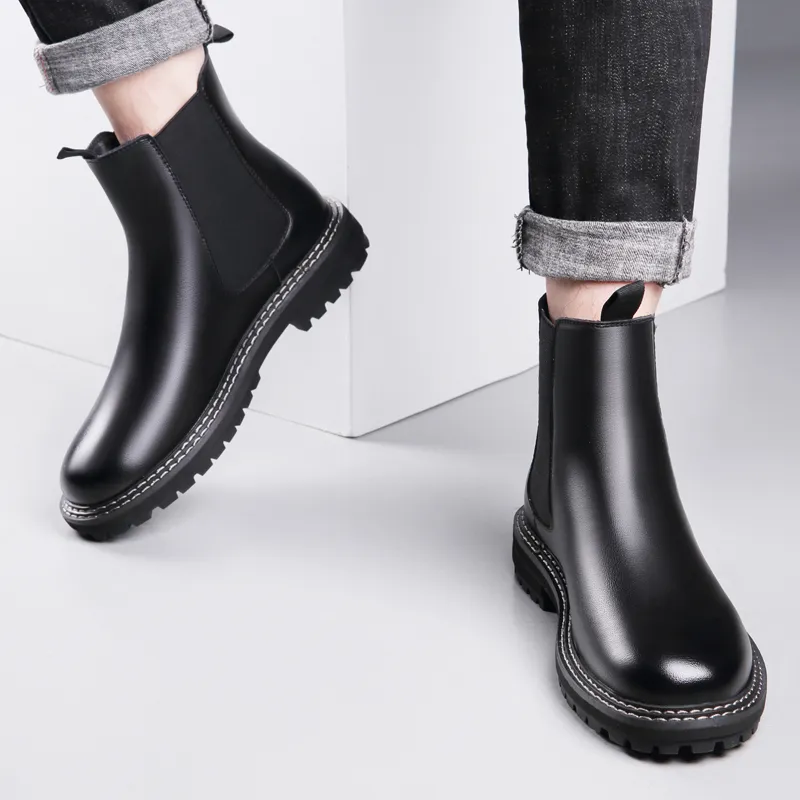 Cachiotti KAQIAODI Knee High Chelsea Boots Men's Black-9