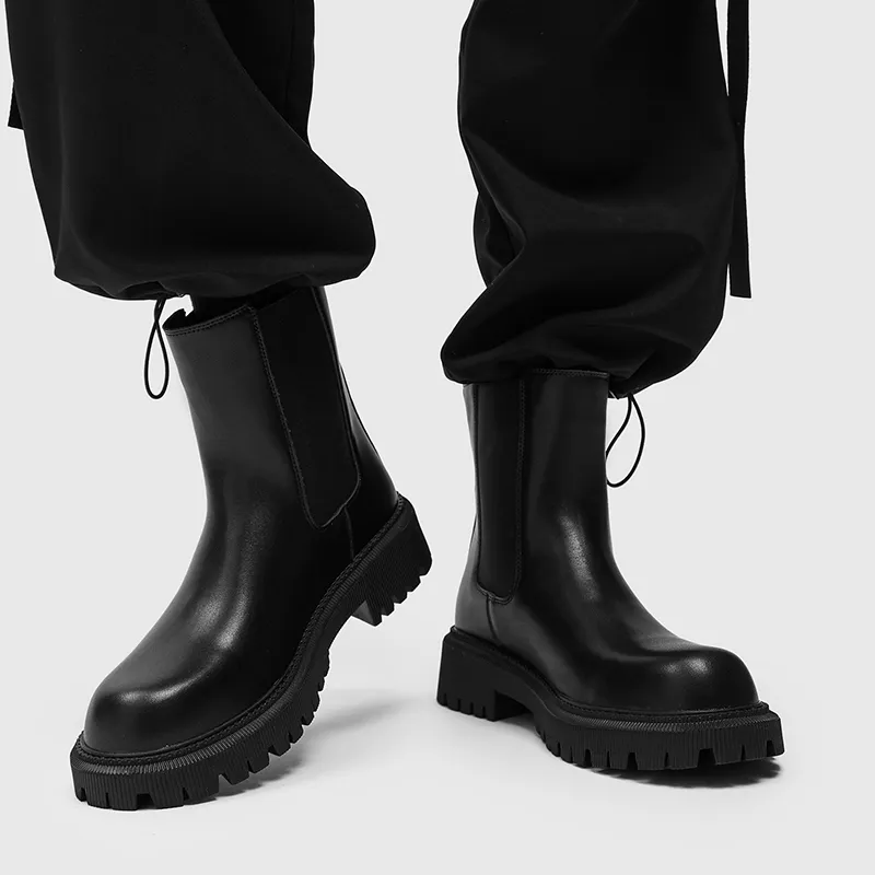 Cachiotti KAQIAODI Knee High Chelsea Boots Men's Black-9
