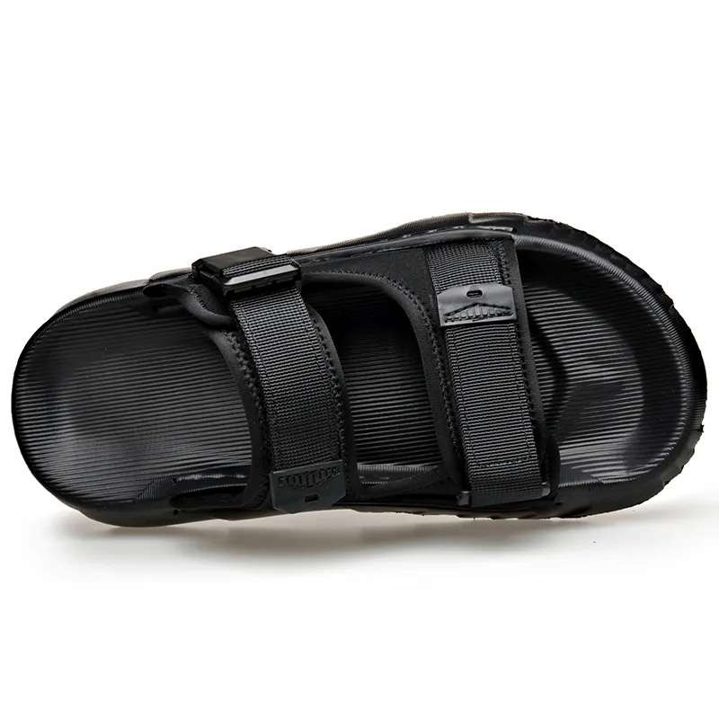 Cachiotti Slip Resistant Odor Resistant Abrasion Resistant Cushioning Slide Slippers Men's Black-2