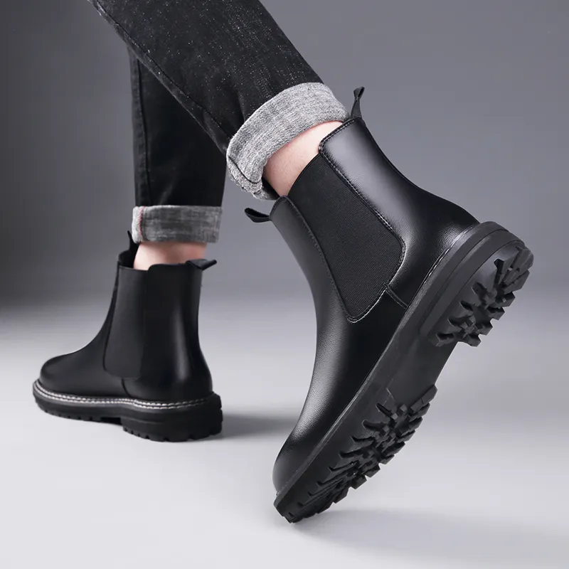 Cachiotti KAQIAODI Knee High Chelsea Boots Men's Black-8