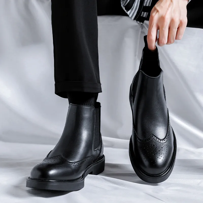Cachiotti Short Chelsea Boots Men's Black-5