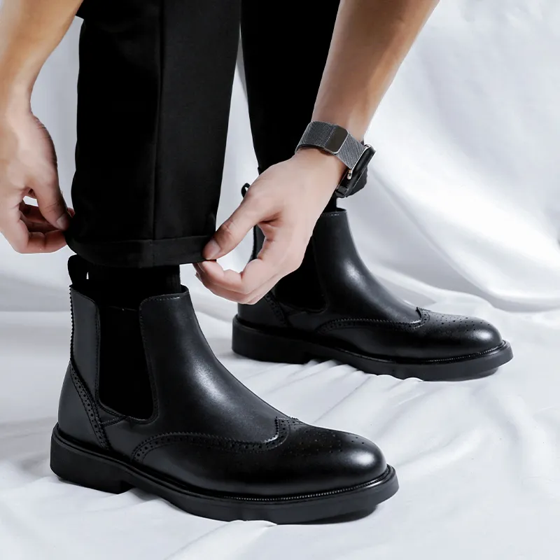 Cachiotti Short Chelsea Boots Men's Black-6