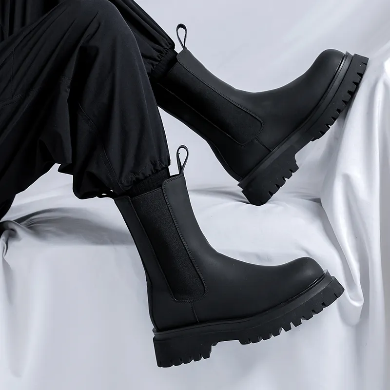 Cachiotti Short Chelsea Boots Men's Black-6