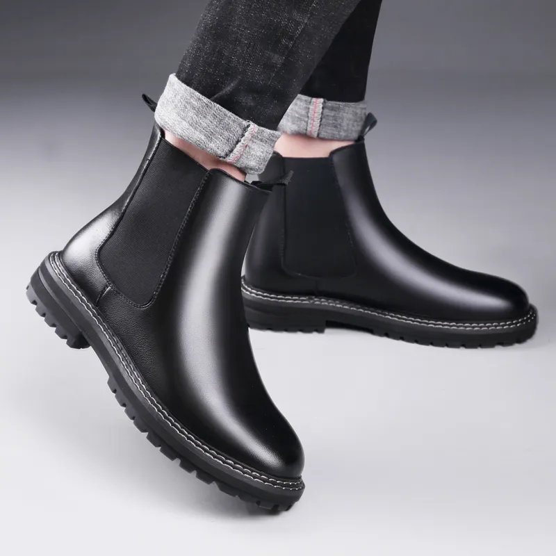 Cachiotti KAQIAODI Knee High Chelsea Boots Men's Black-7