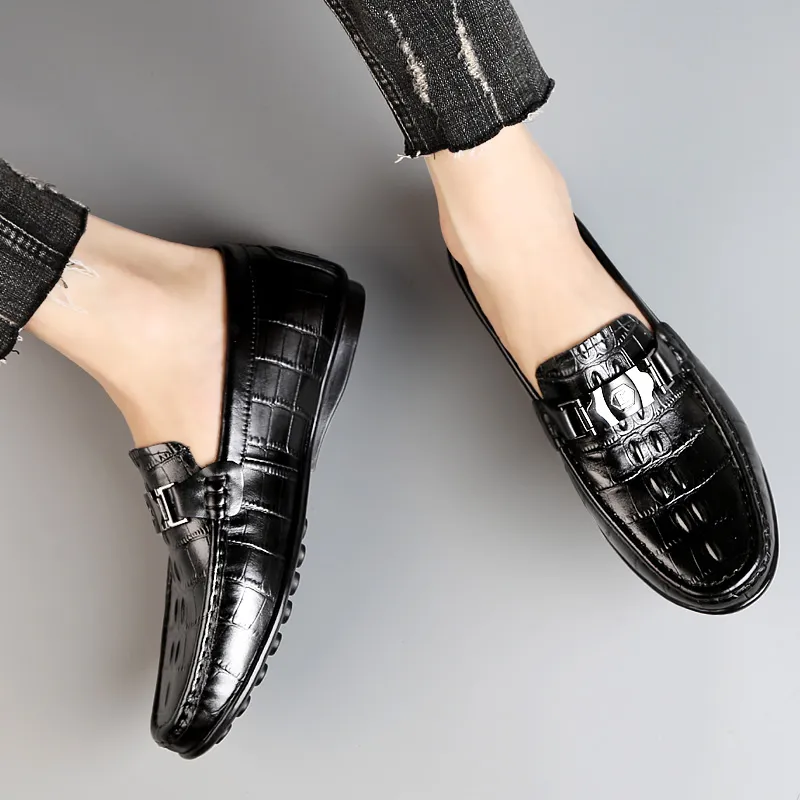 CKVUSAMG Gommino Loafers Unisex Black/White/Brown-2