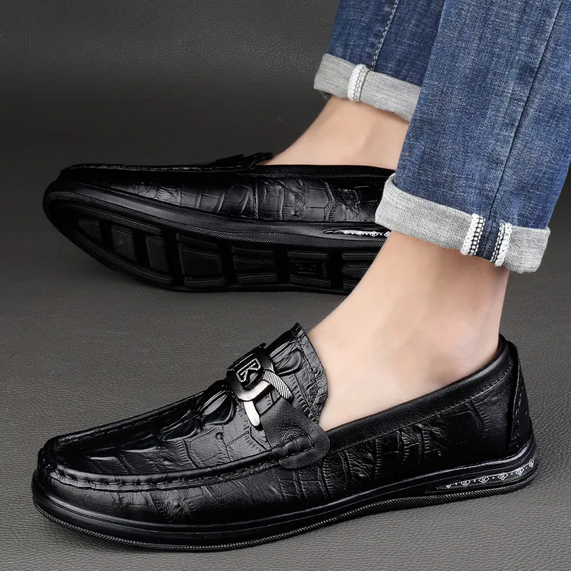 CKVUSAMG Gommino Loafers Unisex Black/Burgundy/Scarlet-6