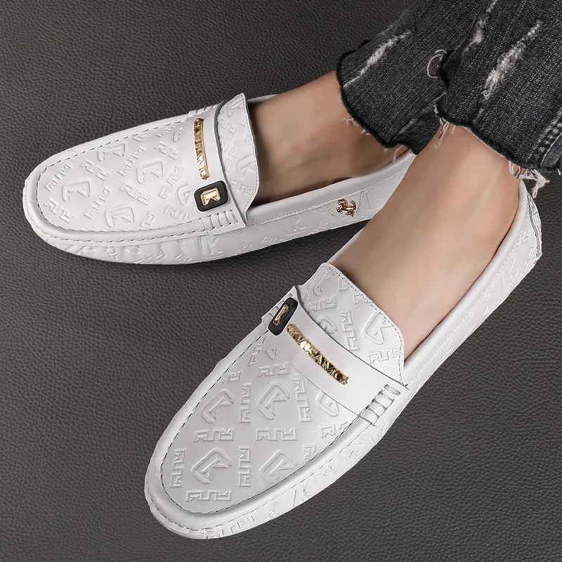 CKVUSAMG Gommino Loafers Men Black/White-7