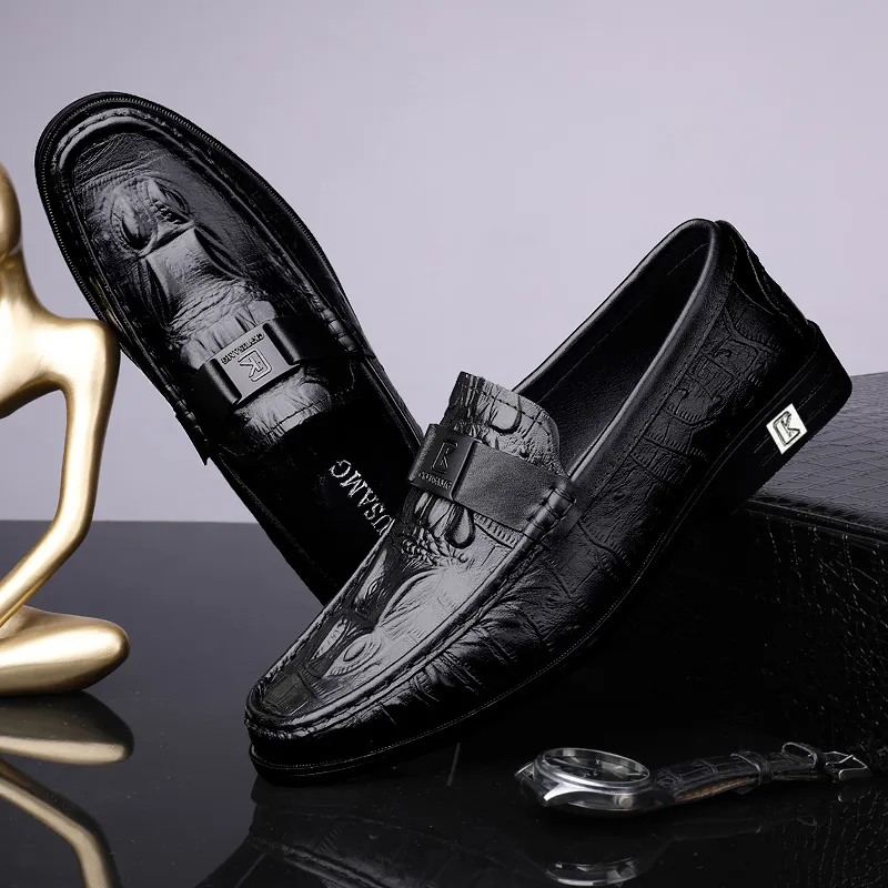 CKVUSAMG Gommino Loafers Unisex Black/Burgundy-6