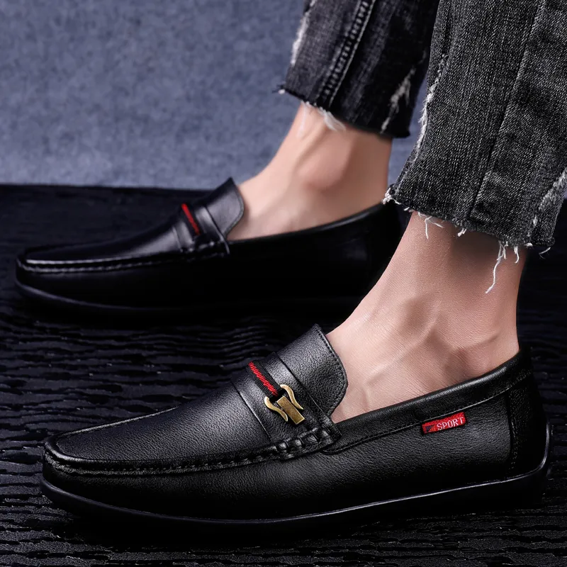 CKVUSAMG Gommino Loafers Unisex Black/White-13