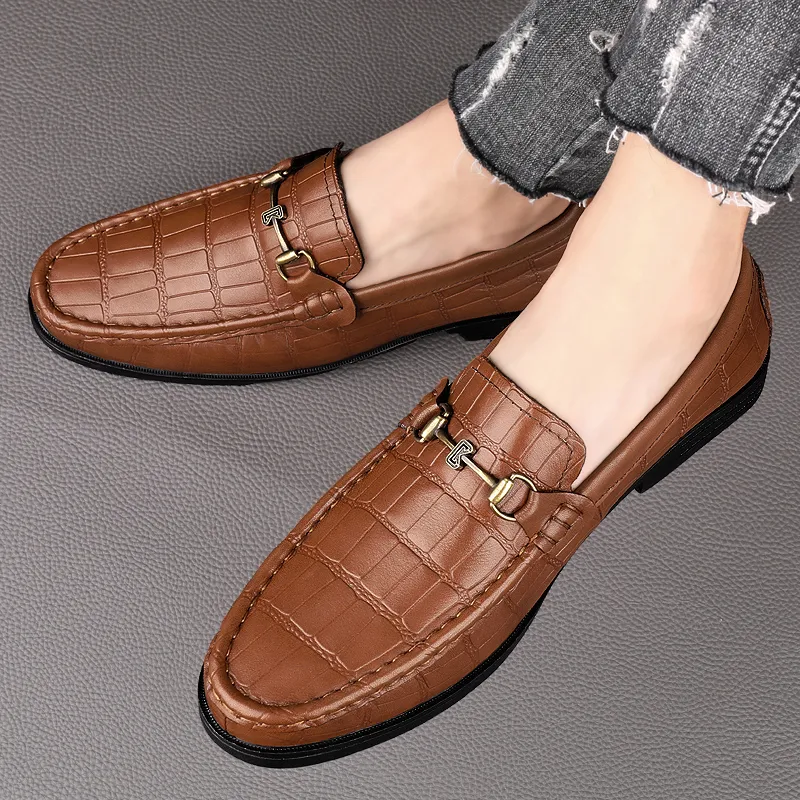 CKVUSAMG Gommino Loafers Unisex Black/Brown-3