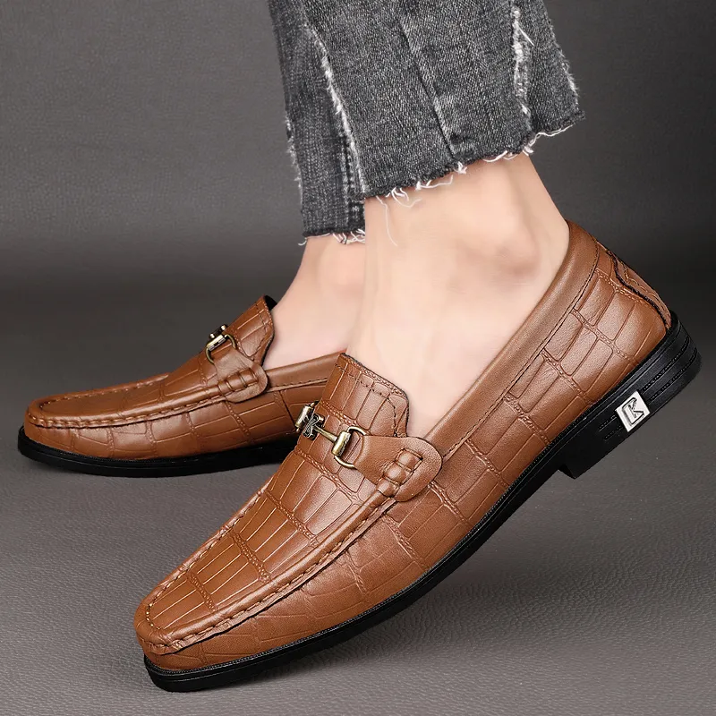 CKVUSAMG Gommino Loafers Unisex Black/Brown-2