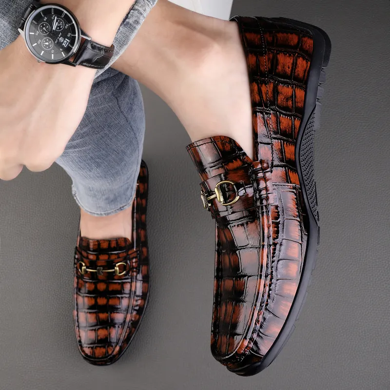 CKVUSAMG Gommino Loafers Unisex Orange Red-11