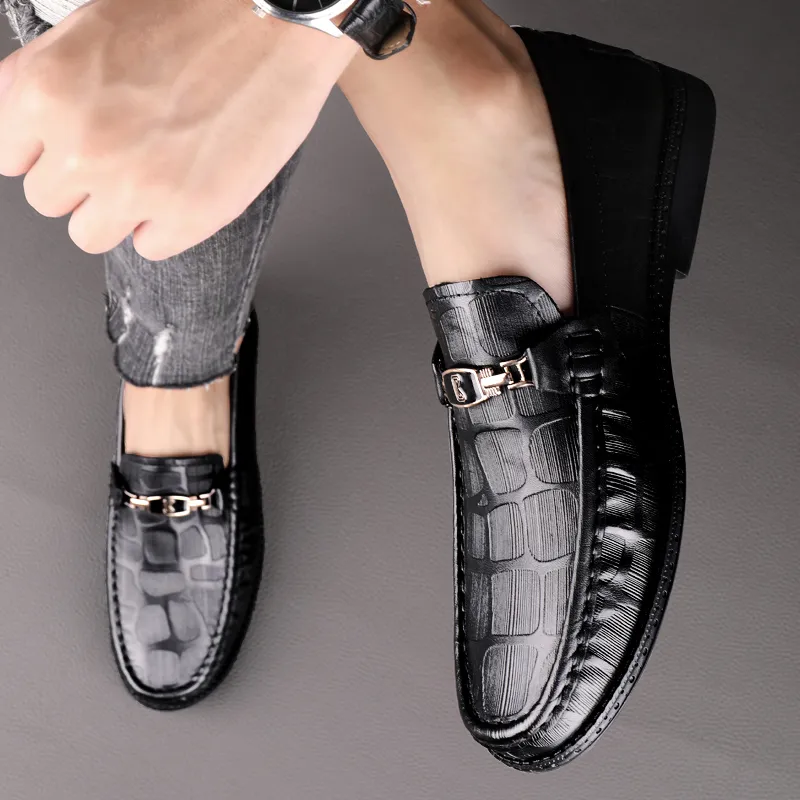 CKVUSAMG Gommino Loafers Unisex Black/Brown-5