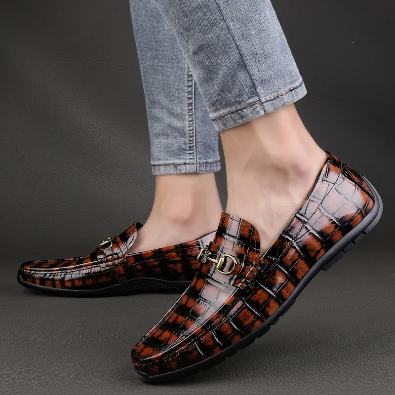 CKVUSAMG Gommino Loafers Unisex Orange Red-13