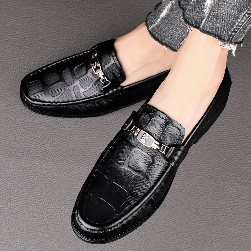CKVUSAMG Gommino Loafers Unisex Black/Brown-6