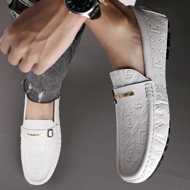 CKVUSAMG Gommino Loafers Men Black/White-5