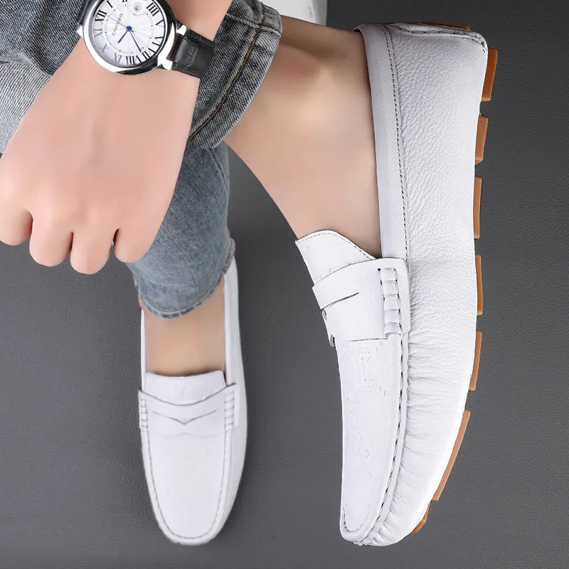 CKVUSAMG Beanie Shoes Men's White-5