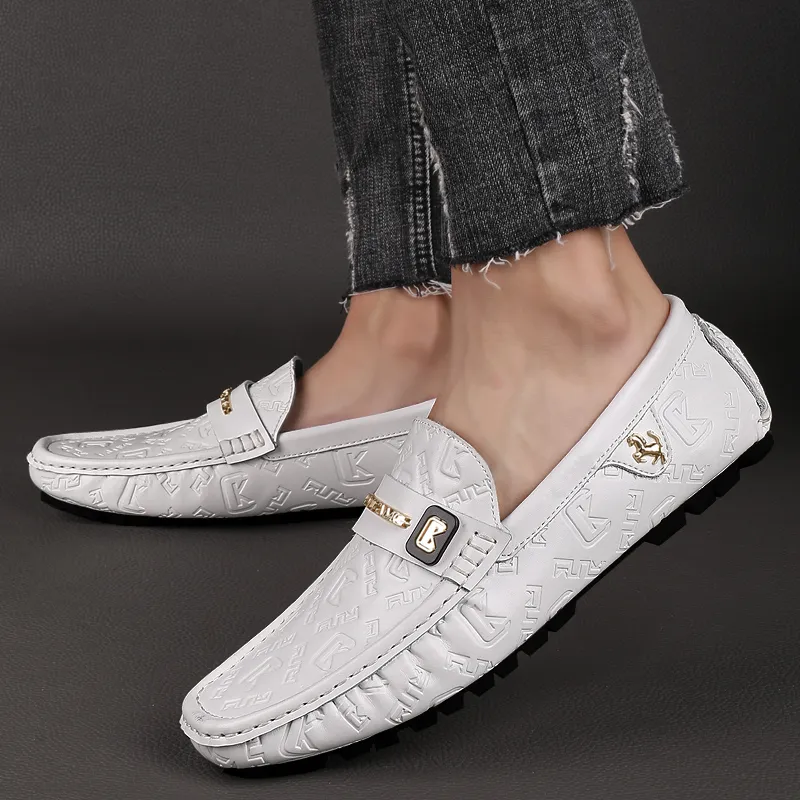 CKVUSAMG Gommino Loafers Men Black/White-3