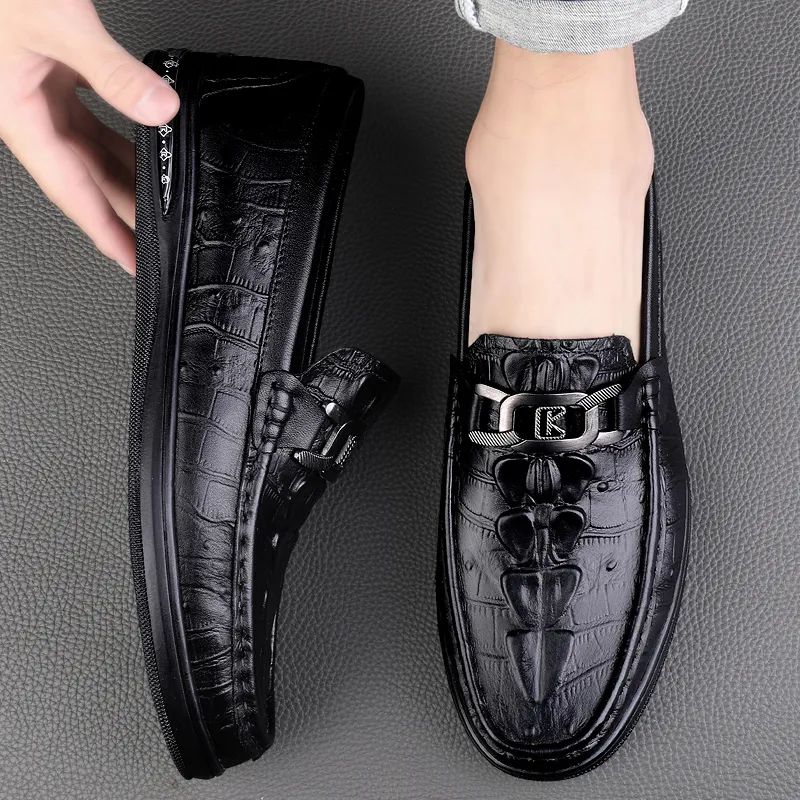 CKVUSAMG Gommino Loafers Unisex Black/Burgundy/Scarlet-2