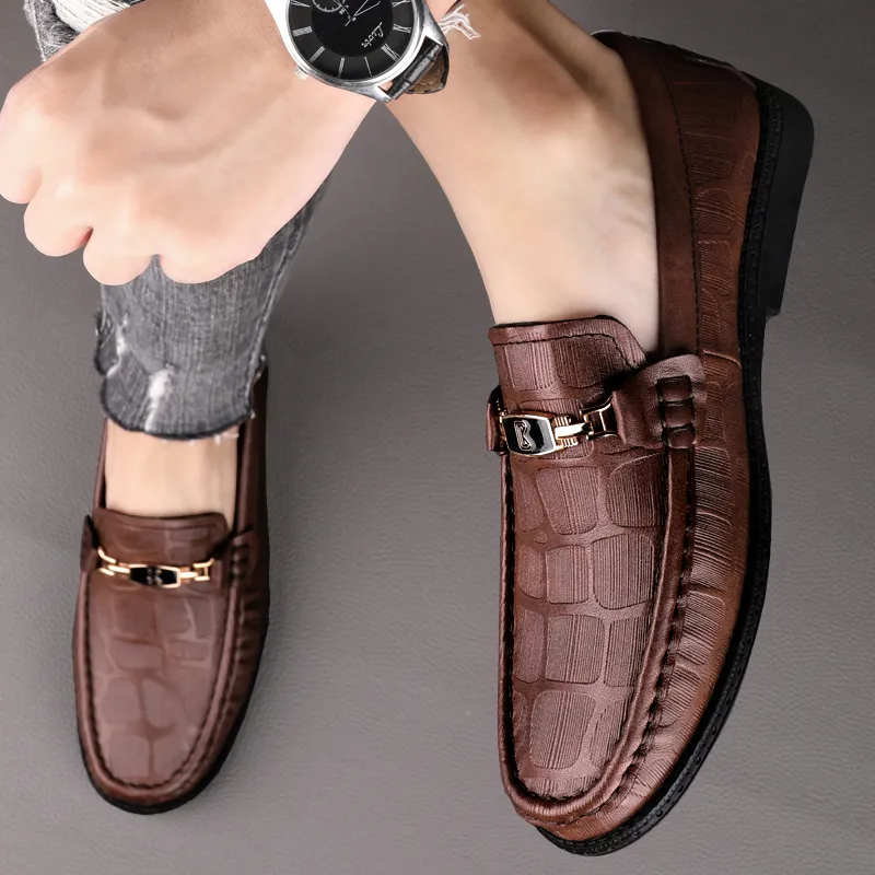 CKVUSAMG Gommino Loafers Unisex Black/Brown-12