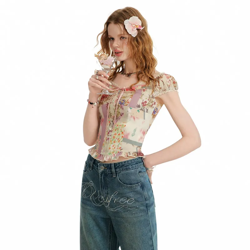 Unifree Chiffon Shirts Women's Apricot-6