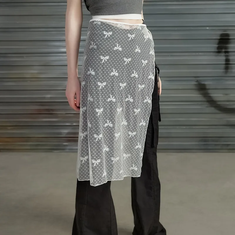 UNIFREE Casual Long Skirts Women's White-3