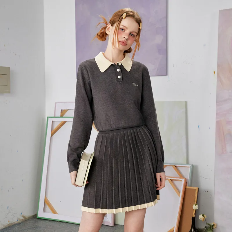 UNIFREE Long-Sleeved Dresses Women's Dark Gray-5