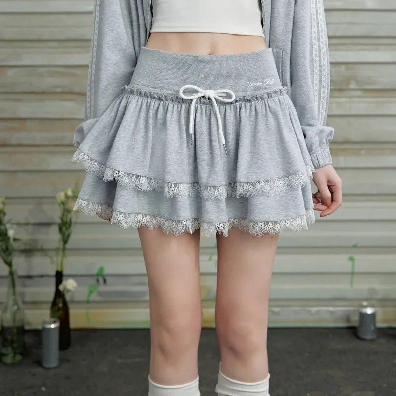 UNIFREE Casual Short Skirts Women's Light Heather Gray-3