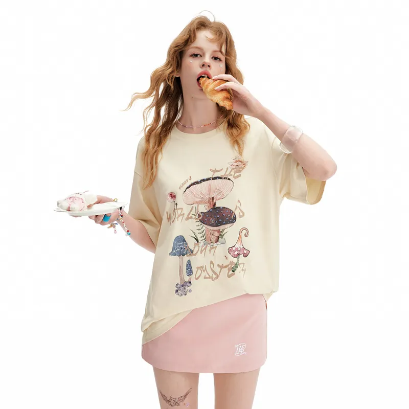 Unifree T Shirts Women's Beige-3