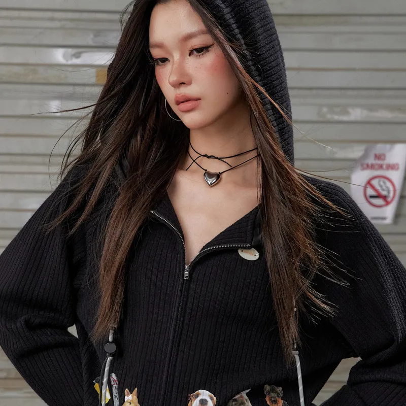 UNIFREE Cropped Sweatshirt Coat Women's-1