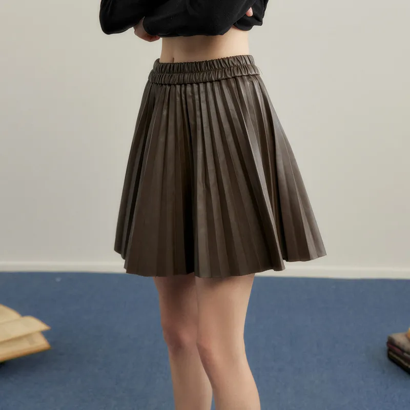 UNIFREE Casual Short Skirts Women's Brown-3