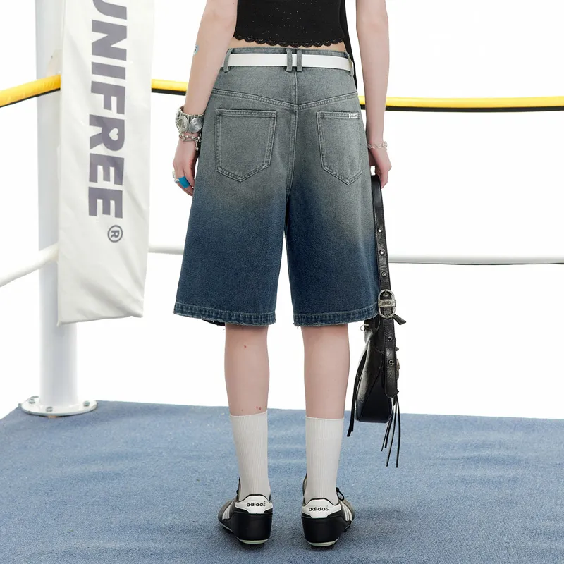 Unifree Denim Shorts Women's Vintage Blue-6