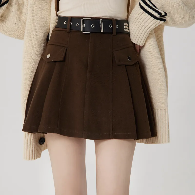 Unifree Casual Short Skirts Women's Dark Coffee-2