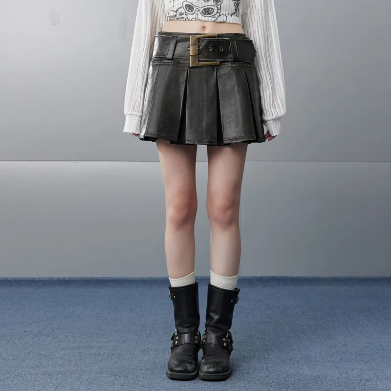 UNIFREE Casual Short Skirts Women's Black Coffee-5