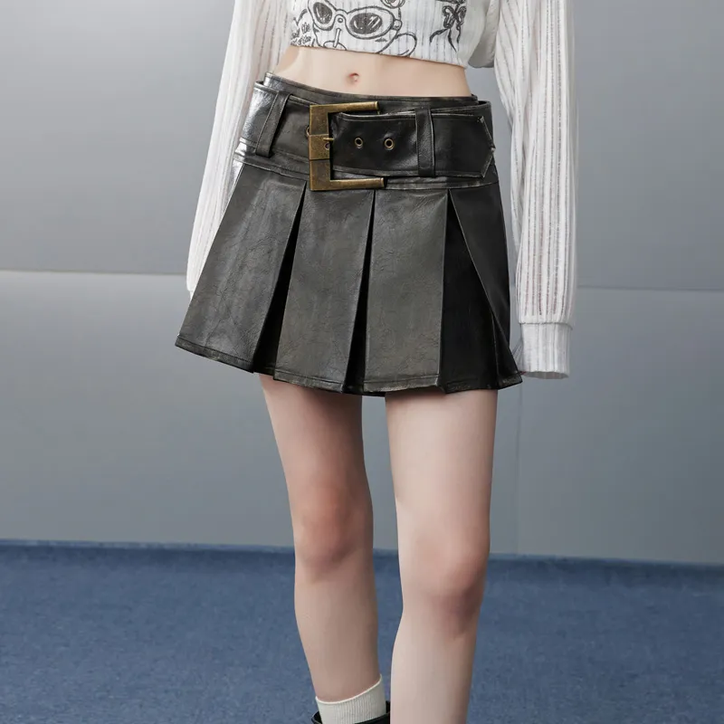 UNIFREE Casual Short Skirts Women's Black Coffee-4