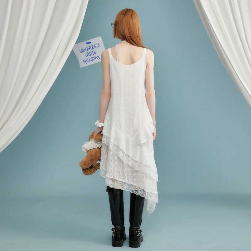 UNIFREE Slip Dress Women's White-3