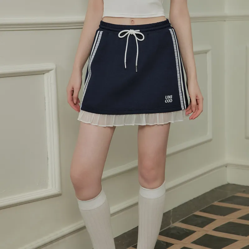 UNIFREE Casual Short Skirts Women's Navy Blue-2