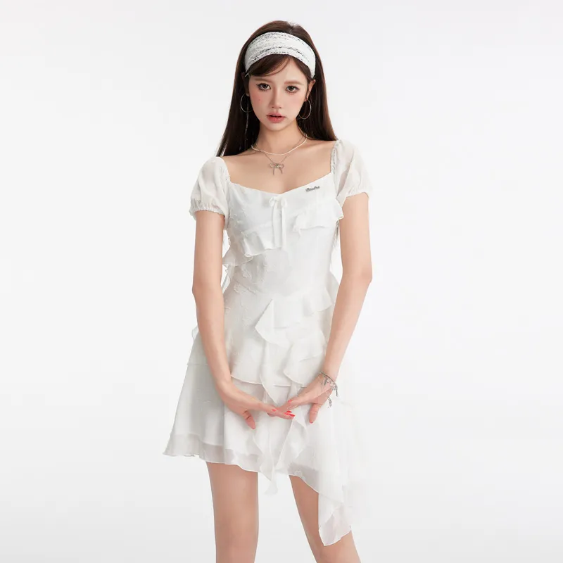 UNIFREE Short Sleeved Dress Women's White-2