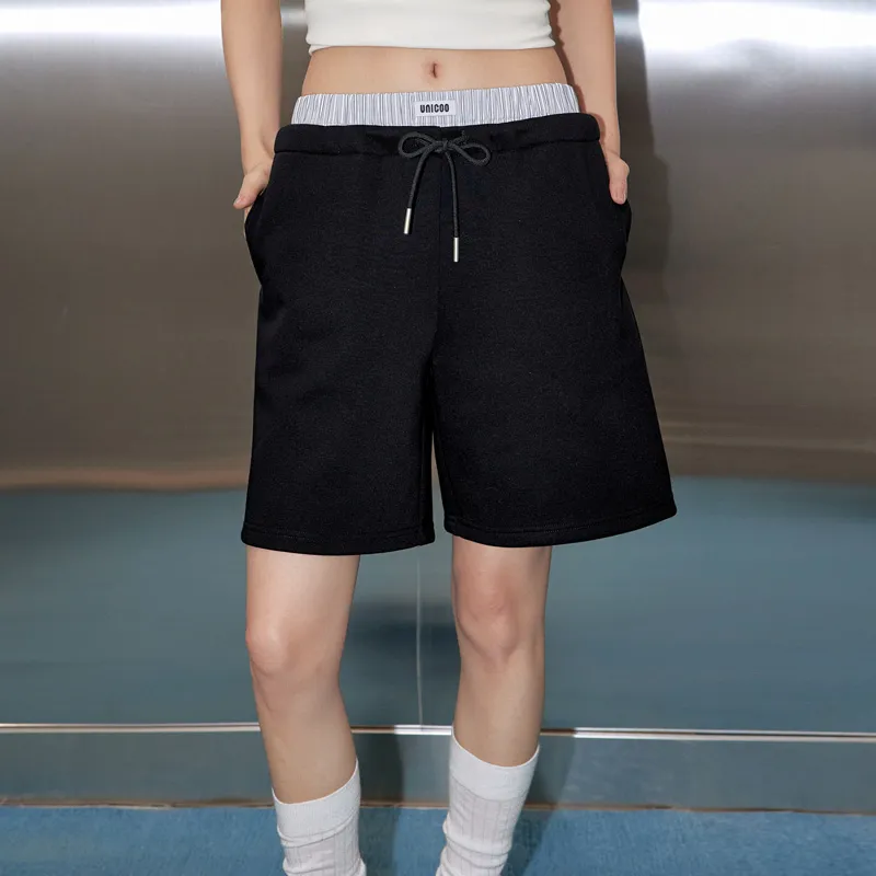 UNIFREE Casual Shorts Women's Black-6