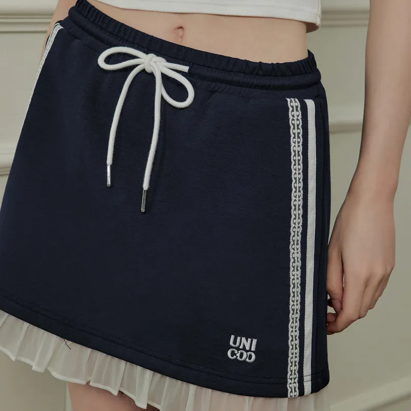 UNIFREE Casual Short Skirts Women's Navy Blue-3
