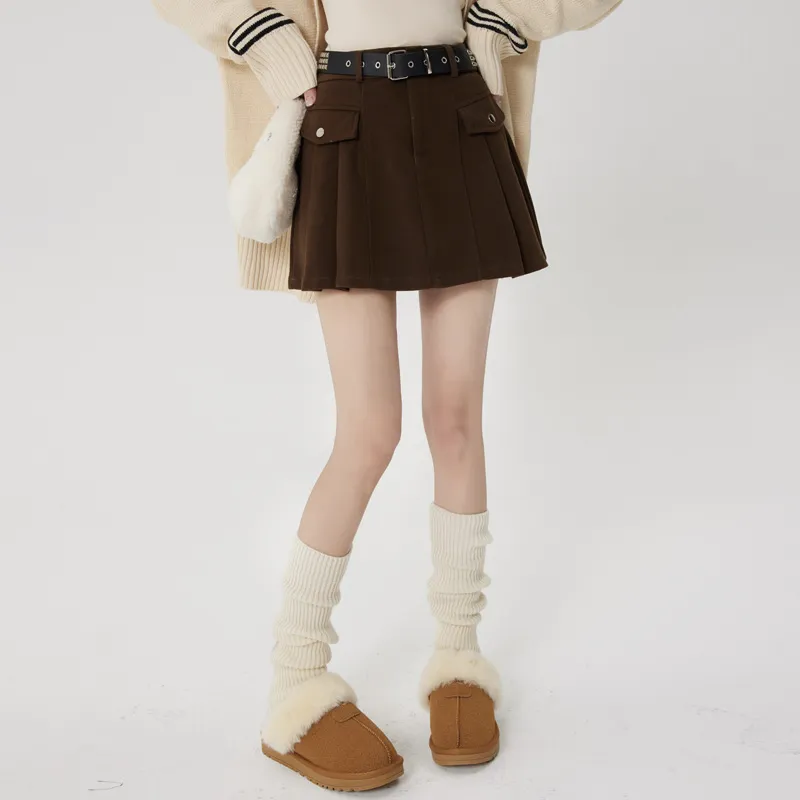 Unifree Casual Short Skirts Women's Dark Coffee-8