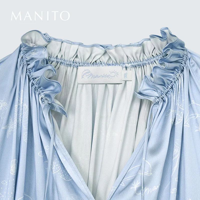 MANITO Nightgown Women's Blue Ocean-4