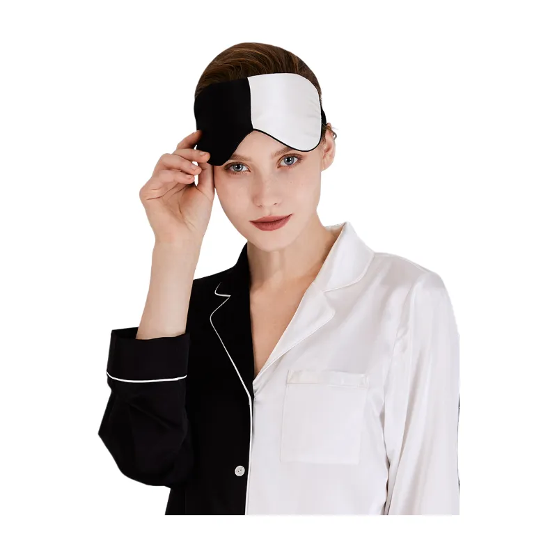 MANITO Eye Masks Black White Color Blocking-1