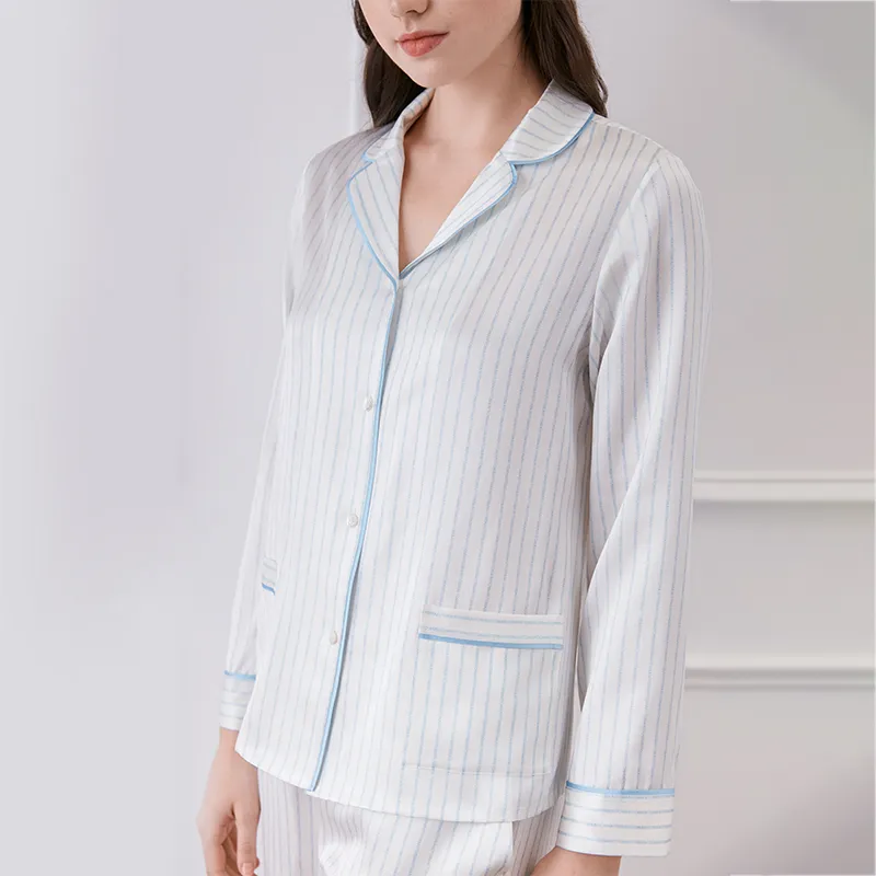 MANITO Pajama Set Women's Autumn Wave Blue-1