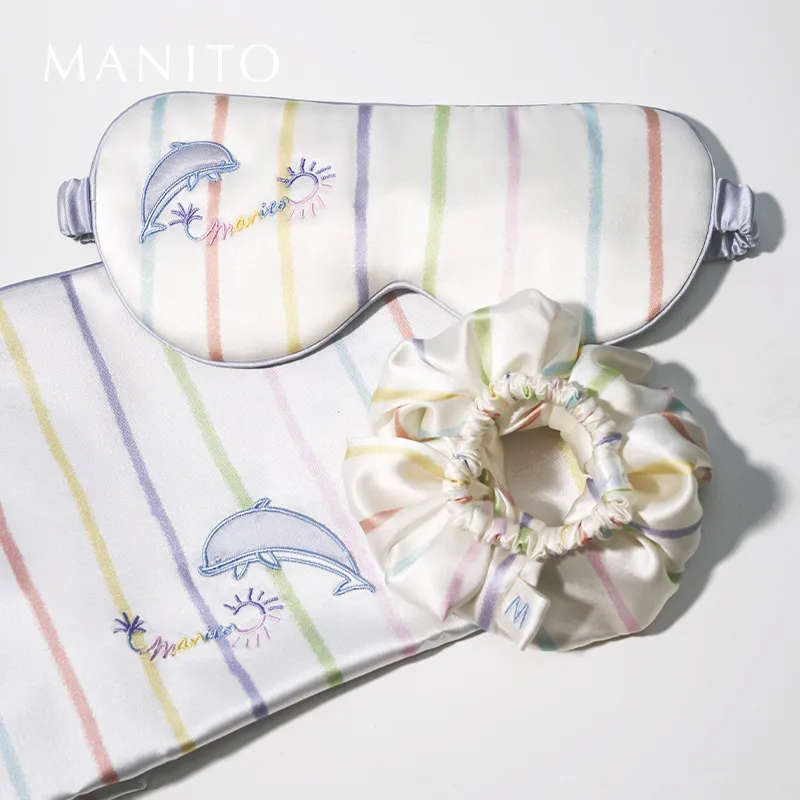 MANITO Mulberry Silk Eye Mask Hair Tie Pillowcase-4