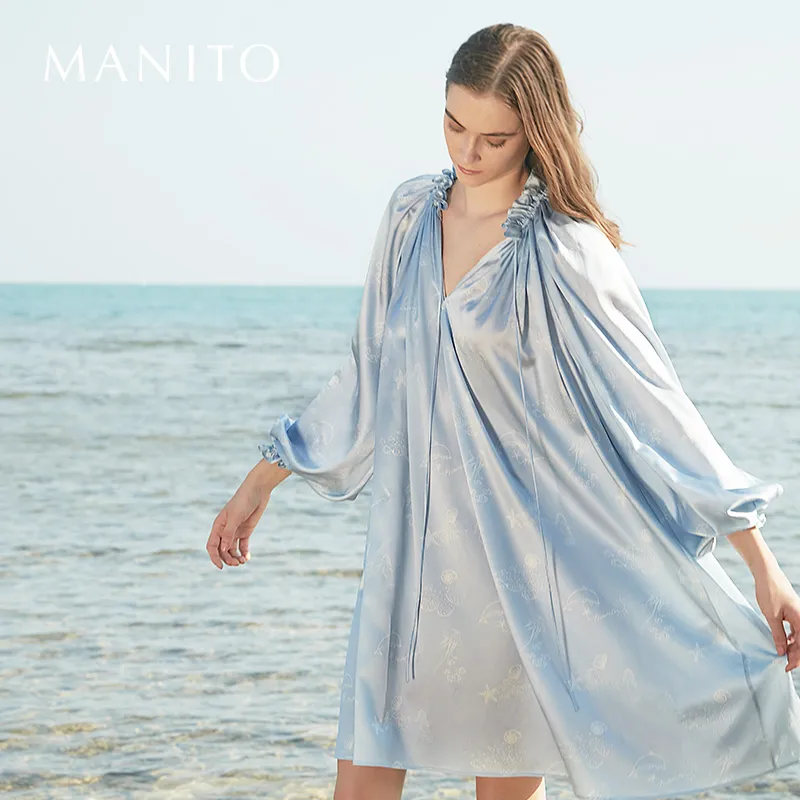 MANITO Nightgown Women's Blue Ocean-1